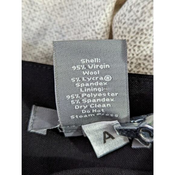 NWOT! ANN TAYLOR! WOOL LONDON STYLE BLACK BUTTON FRONT PENCIL SKIRT! SZ 4 - Picture 4 of 6